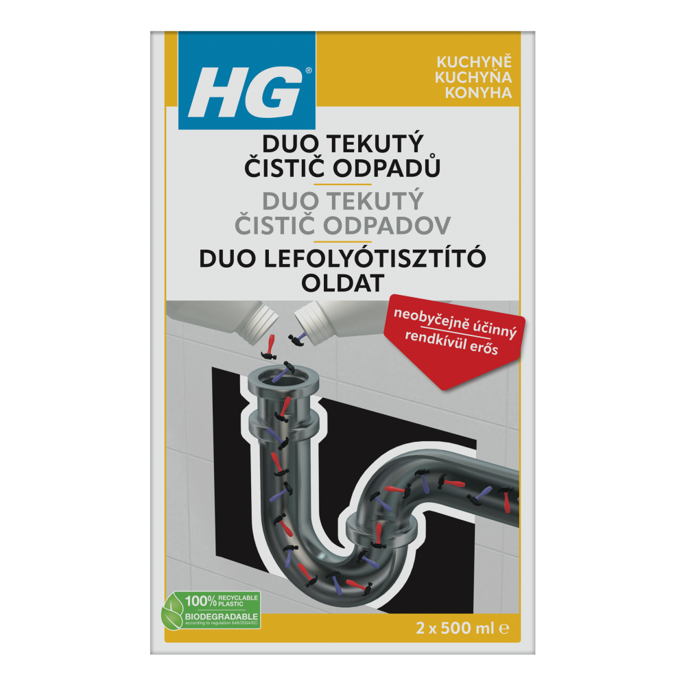 Levně HG 34310 Duo tekutý čistic odpadů 1000ml