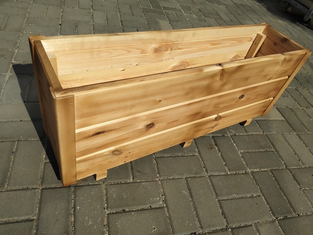 Zahradní dřevěný truhlík 100cm VĚTŠÍ (100x45x30)