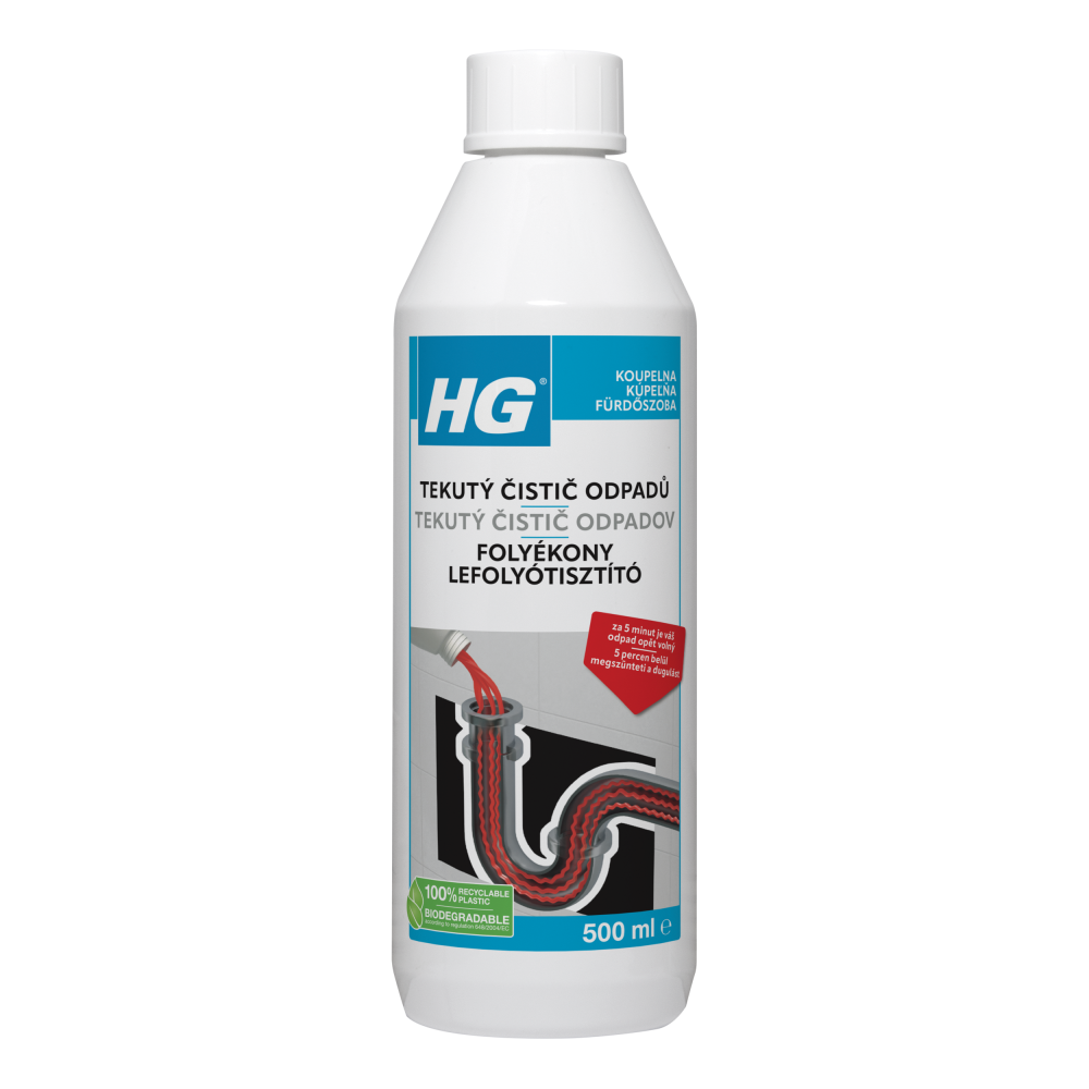 Levně HG 13905 Tekutý čistič odpadů 500ml