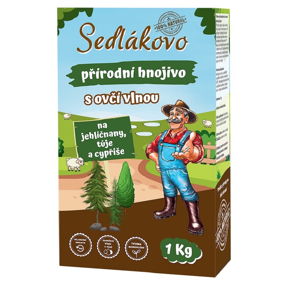 Levně Sedlákovo hnojivo s ovčí vlnou na jehličnany, tůje a cypřiše 1 kg