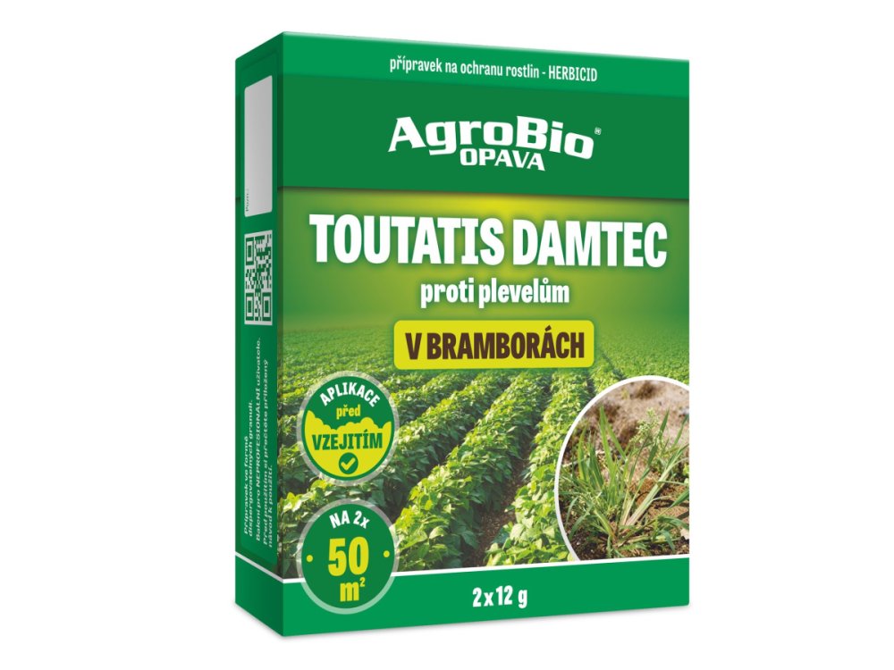 Toutatis DamTec 2x12g na plevel v bramborách