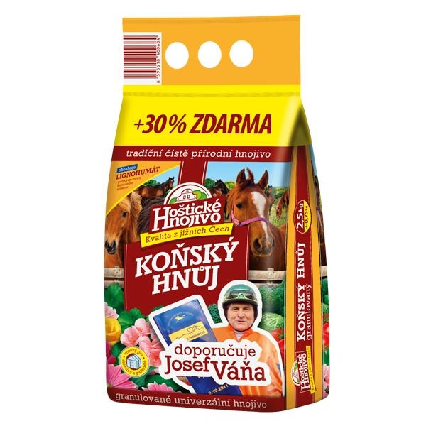 Koňský hnůj Váňův 2,5 kg + 30% zdarma