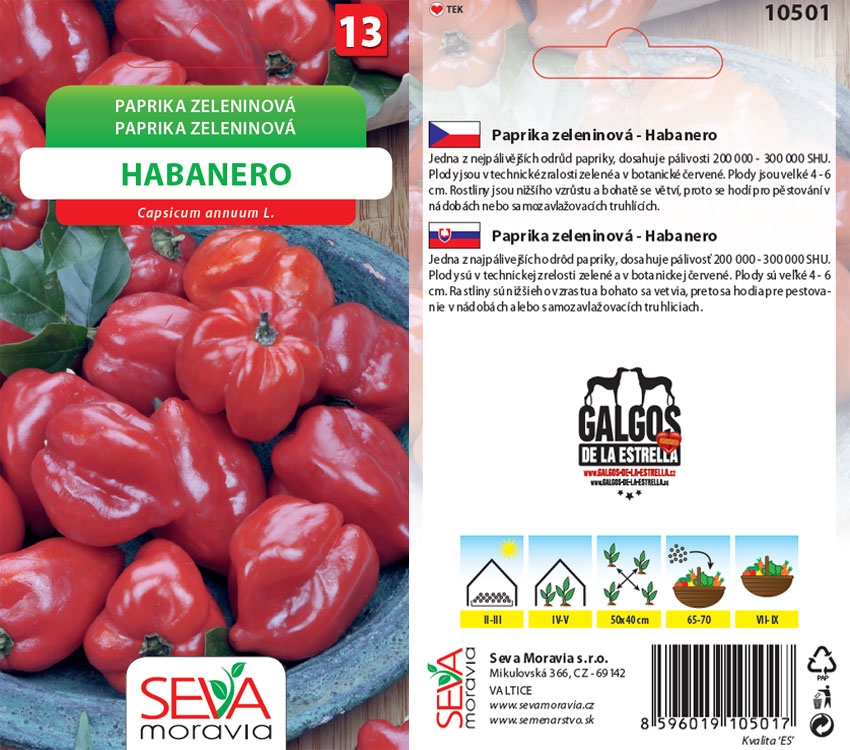 10501 Paprika Habanero červ. 15s / 2108