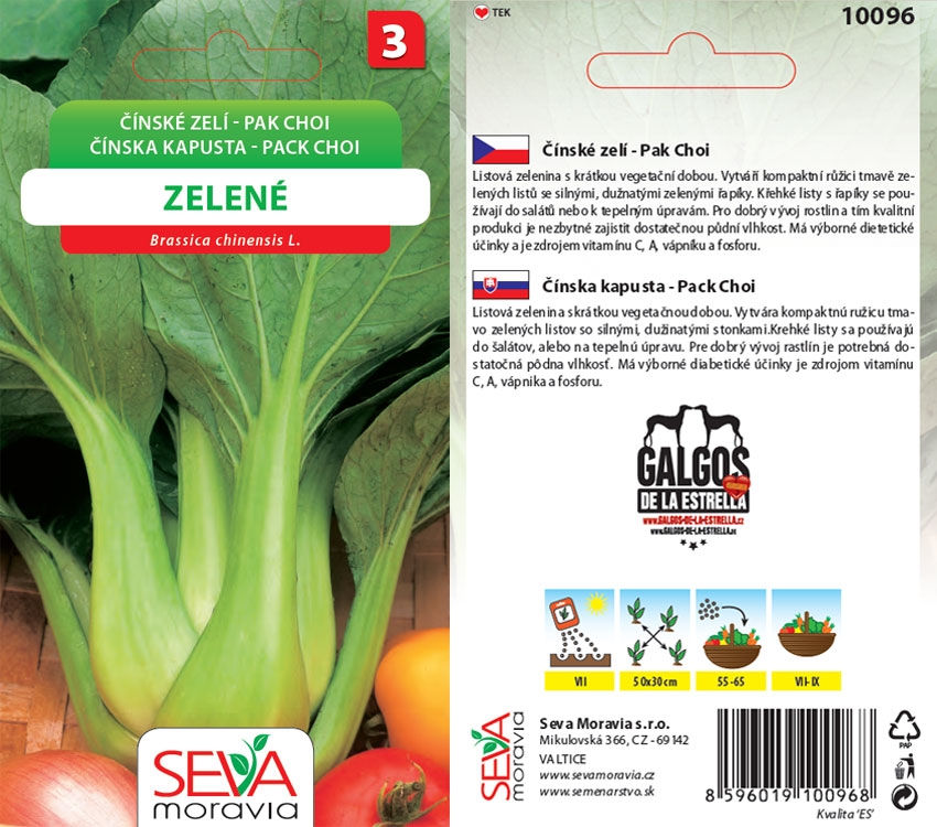 Levně 10096/2506 Čínské zelí Pack Choi zelené 0,4g