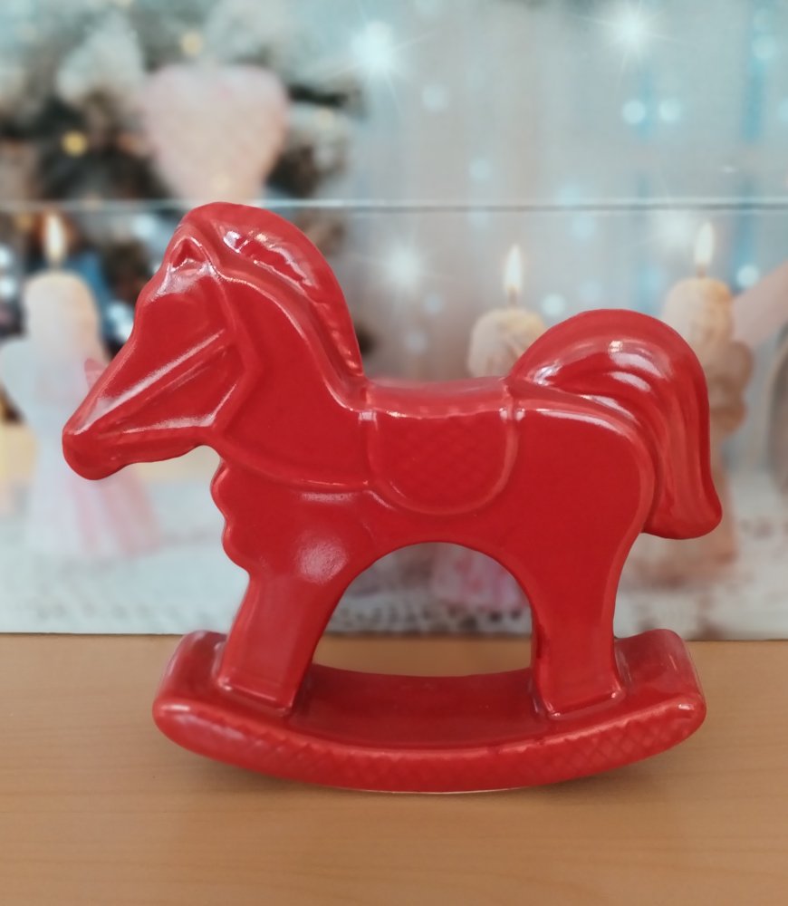 Levně Houpací koník červený 5126-R