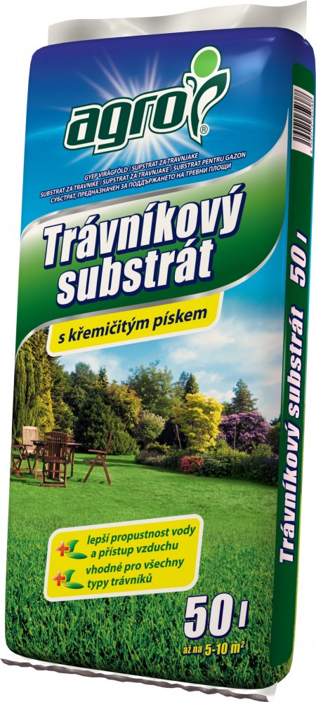 Levně AGRO Trávníkový substrát 50l