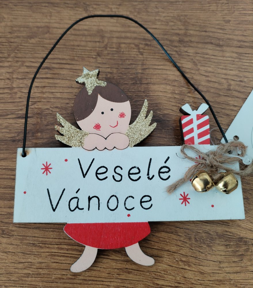 Levně Andílek Veselé Vánoce X336