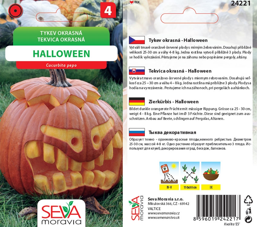 Levně 24221/4201 okrasná tykvička Halloween 10s