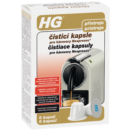 Levně HG 67800 Čistící kapsle pro kávovary Nespresso (6 kapslí)