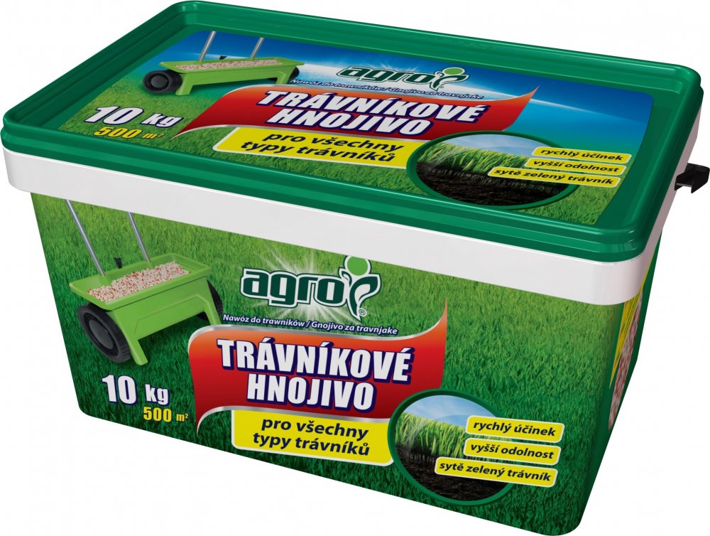 Levně AGRO Trávníkové hnojivo plast. kb. 10kg