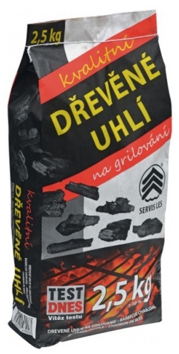 Levně Dřevěné uhlí pytel 2,5kg