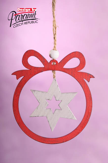 Levně Dřevěná baňka - hvězdička 5145