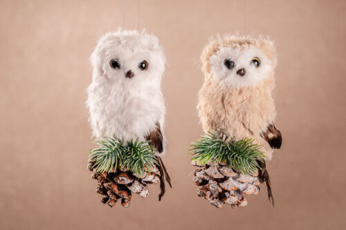 Levně Sovička na šišce X499M béžová