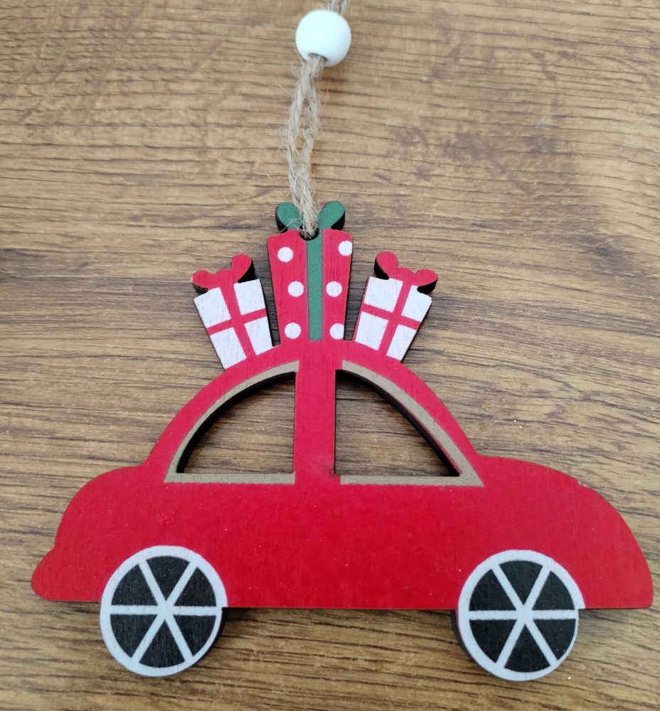 Levně Dřevěné auto s dárkem X556