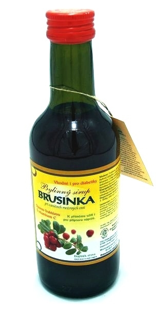 Bylinný fruktózový sirup BRUSINKA 290 g