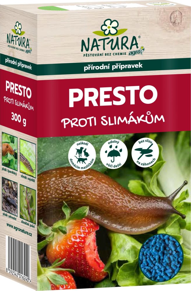 Levně NATURA PRESTO na slimáky a plzáky 300g